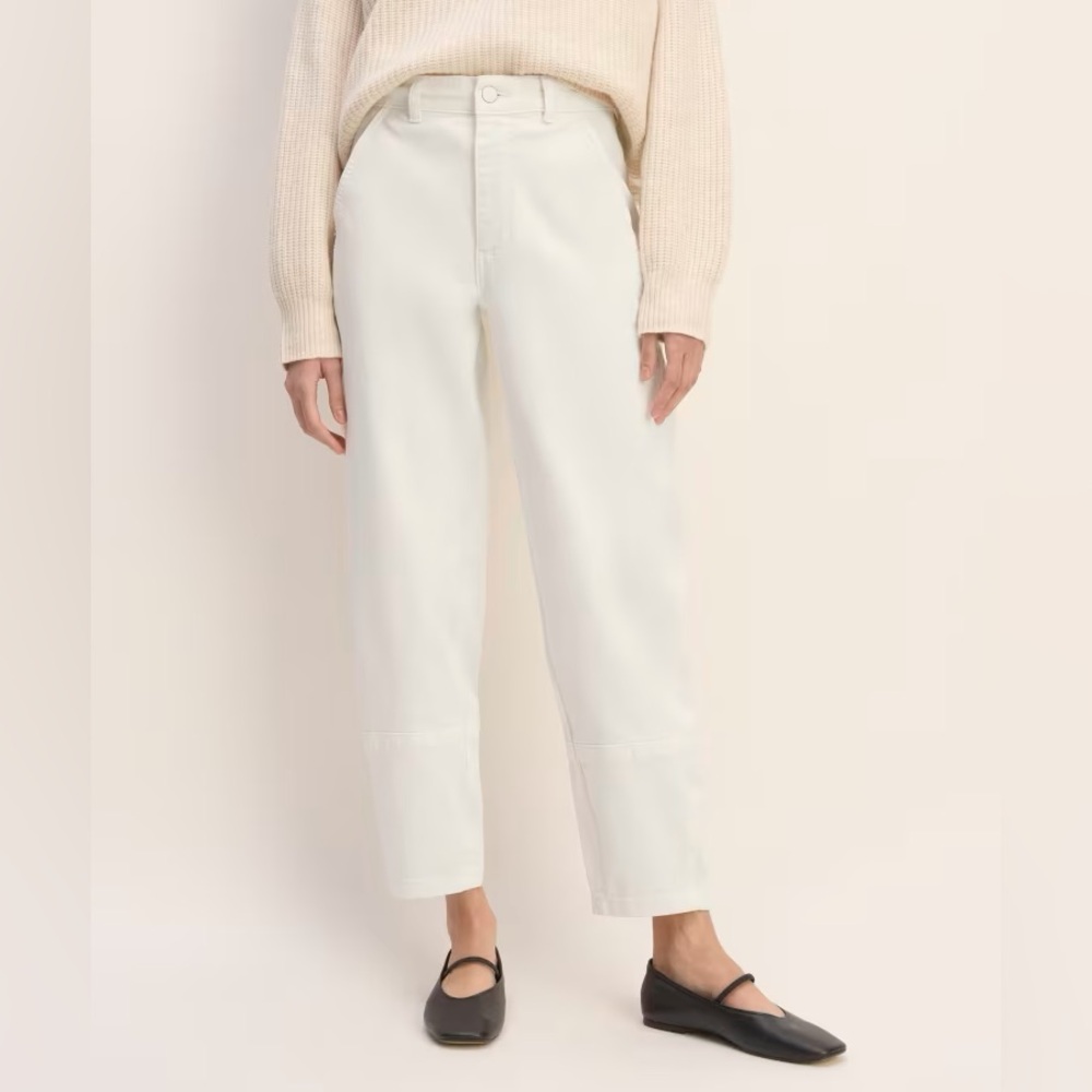 Everlane Utility Barrel Pants in Bone